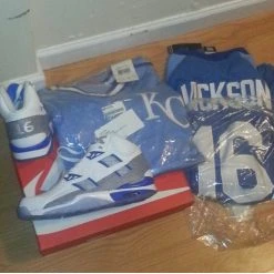 N-STOCK.NET NIKE BO JACKSON KC ROYALS PULL OVER JERSEY XXL