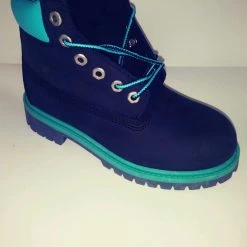 N-STOCK.NET TIMBERLAND BLACK BLUE BOOT YOUTH PS 13.5y