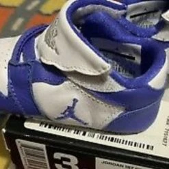 N-STOCK.NET INFANT JORDAN 1ST CRIB WHITE VIOLET SOFT BOTTOM