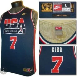 N-STOCK.NET NIKE LARRY BIRD 92 OLYMPIC DREAM TEAM JERSEY NAVY