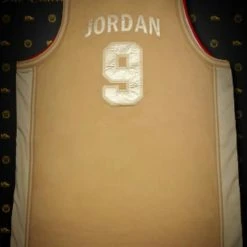 N-STOCK.NET NIKE MICHAEL JORDAN 92 OLYMPIC DREAM TEAM JERSEY SPECIAL EDITION GOLD XXL NUMBERED ONLY 369 MADE, #24 Of 369